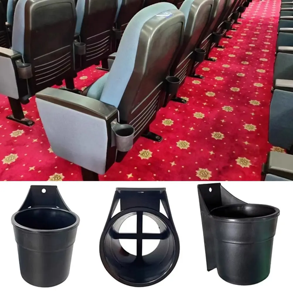 Portable Plastic Cup Holder Firm Structure Easy Install Cinema Chair Bottle Rack Black Drinks Rack Bottle Accessory