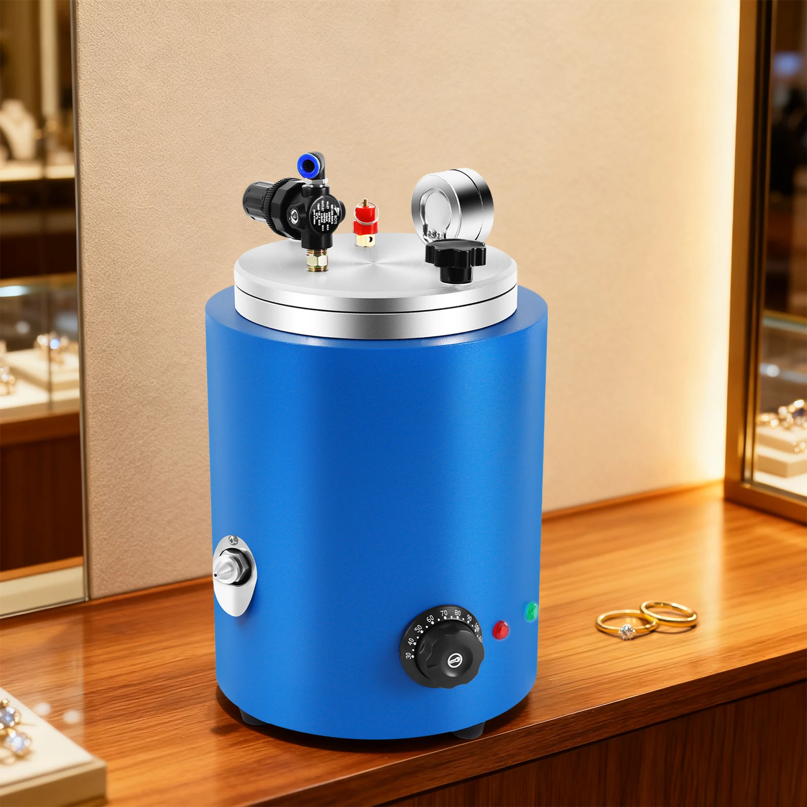 350W Round Wax Injector 110V Digital Temperature Control Jewelry Wax Casting Machine for Precision Jewelry Casting Dental Mold