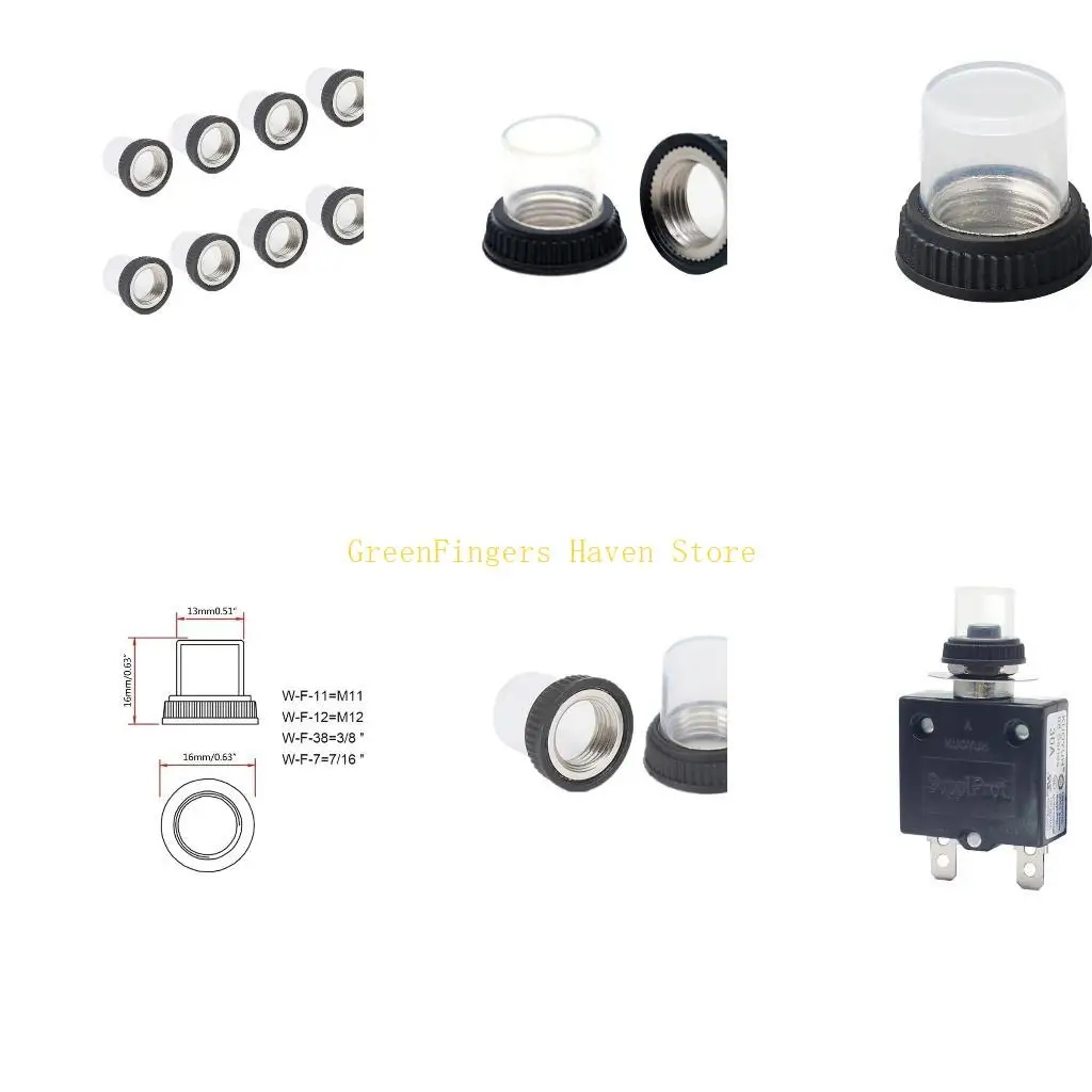 F68D 10pcs Waterproof Dust Cover with 12mm Bottom Diameter Silicone Caps for KUOYUH 98 88 Series