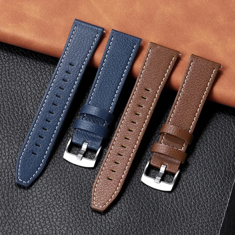 Genuine Leather 20mm Strap for Omega for Samsung Galaxy Watch5 4 40mm 44mm Classic Band Watch Band Sport Quick Release Bracelet