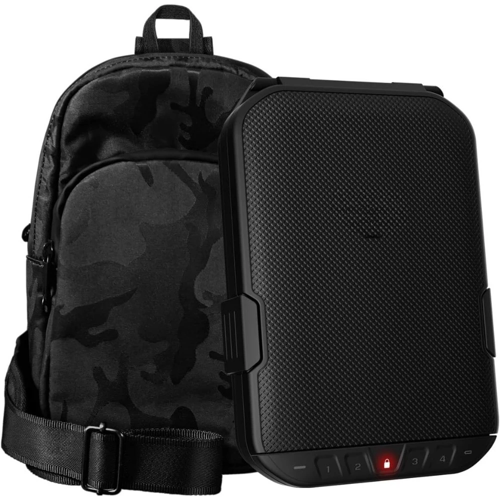 Caso de arma de bloqueio eletrônico à prova dwaterproof água seguro organizador viagem portátil lifepod slingbag pacote caixa armazenamento áspero seguro