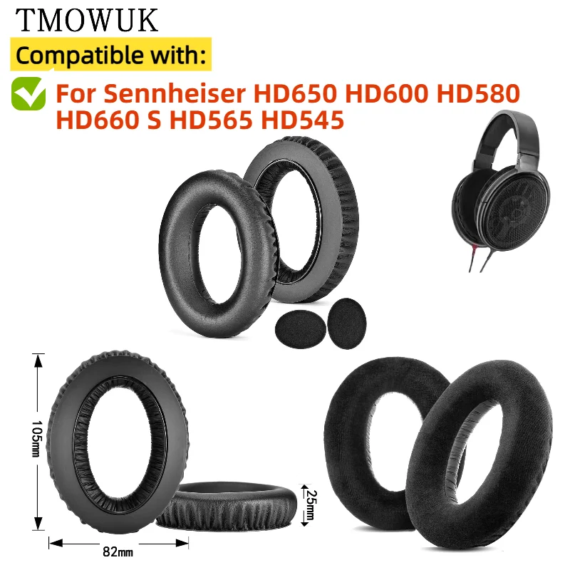 

Ear Pads For Sennheiser HD650 HD600 HD580 HD660 S HD565 HD545 Headphones Headset Replacement Cups Earpad Memory Foam Cushions