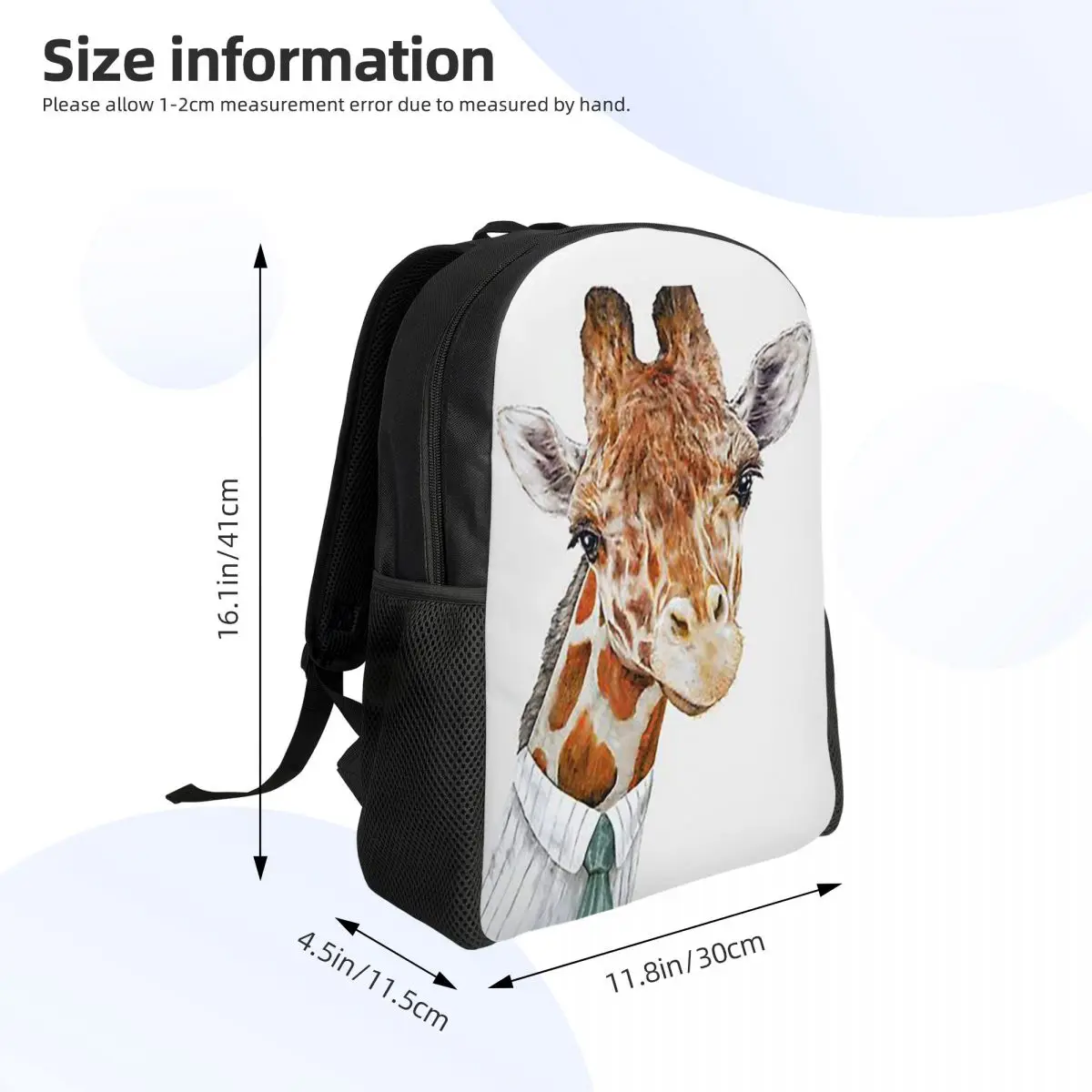 Giraffe Student Backpack School Bag Hiking Travel Daypack for Men Women Fashion Bookbag Shoulder Bags