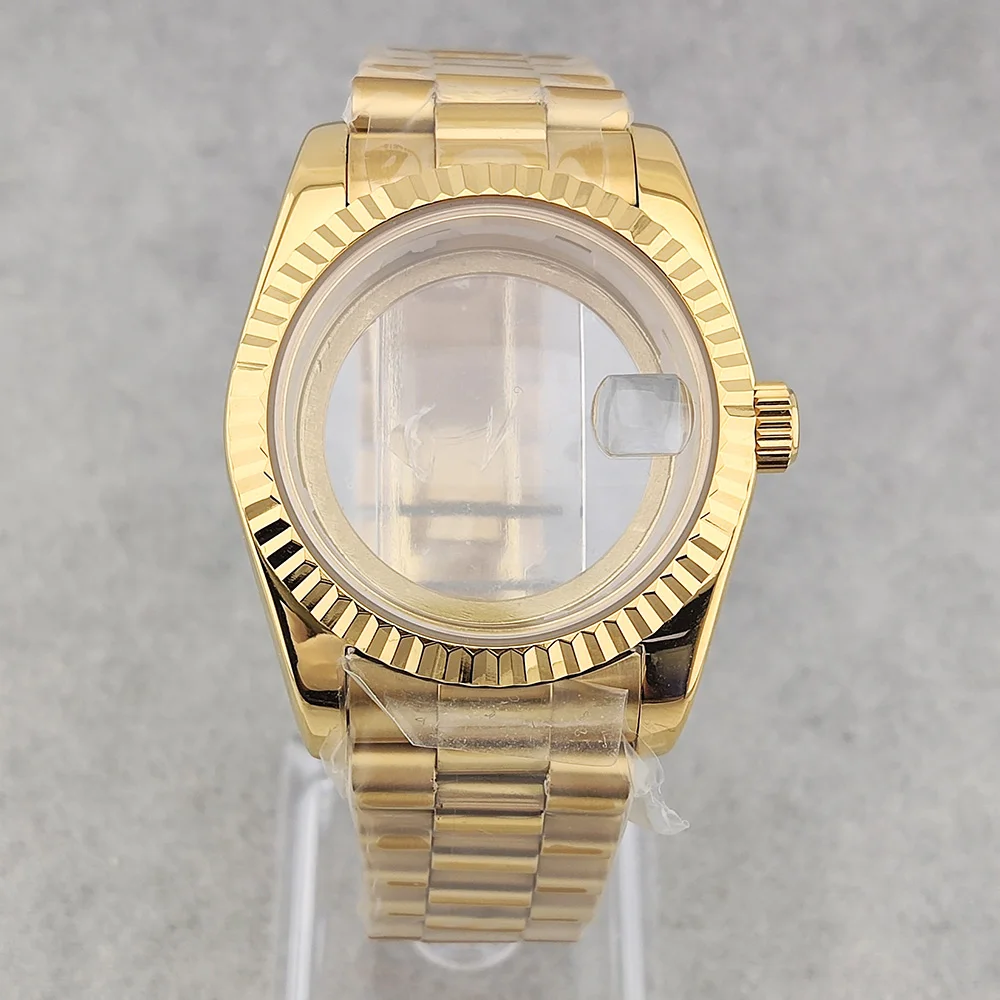 36mm/39mm Case Miyota 8285 Case Luxury Men's Watch Case Sapphire Glass 904L Stainless Steel Case High Quality Case Fit 29mm Dial