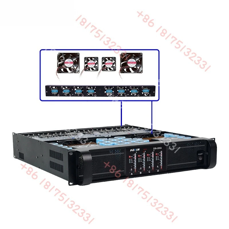 Class Td 4 Channel 10000 Watt Professional Audio Amplifier for Subwoofer