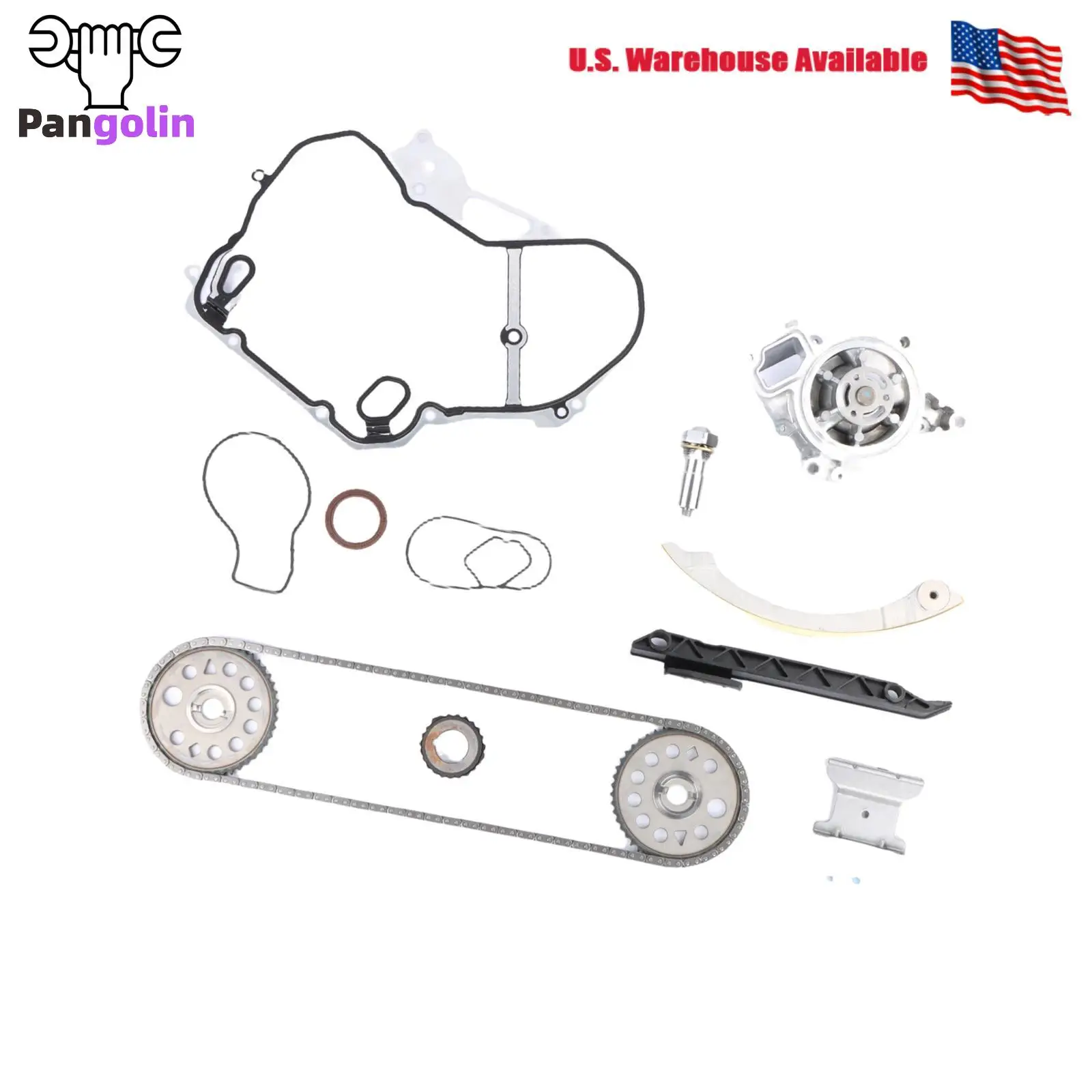 

Pangolin 1 комплект водяного насоса цепи ГРМ двигателя 9-4201S 1307350 для 2002-2005 Chevrolet Cavalier 2.2L TK5090WPTCG