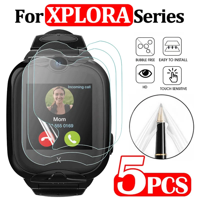 TPU Screen Protector for Xplora X5 Play/XGO2/XMOVE Smart Watch TPU Soft Transparent Protective Film Smart Watch Accessories