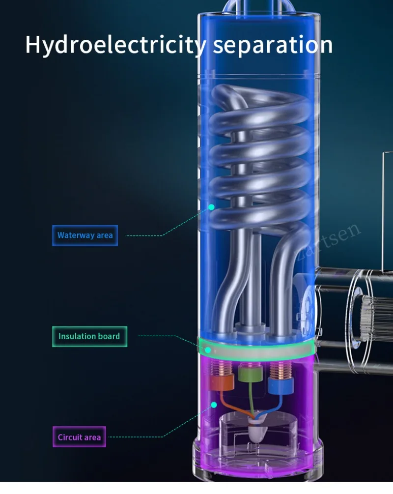 Kitchen Faucets Electric Tap Kitchen Tap Instantaneous Water Heater Heatable 3KW Bathroom Kitchen Rotated 360° LCD