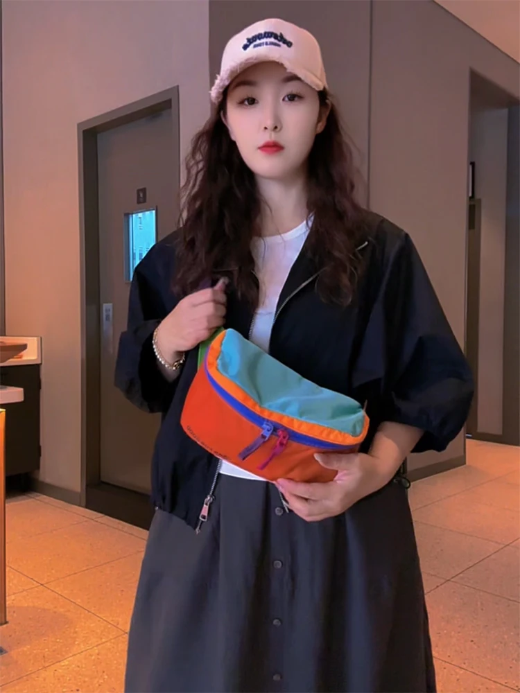 Borsa da petto in nylon Spor da donna 2025 Nuova borsa da cintura da arrampicata all'aperto leggera e impermeabile di grande capacità per lo sport