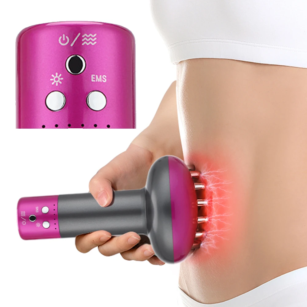 Intelligente Meridian-Bürste Bauch-Massagegerät Kabellos mit Wärmekompresse Anti-Cellulite Rücken-Meridian-Therapie Thermische Moxibustion Schlankheitsgerät