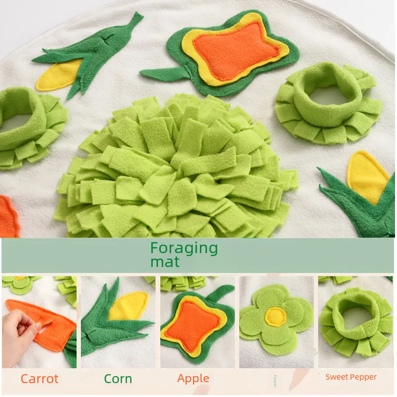 Rabbit Guinea Pig Foraging Mat Relieve Emotional Totoro Rabbit Round Smell Mat Amazon New Pet Supplies Pet rabbit accessories