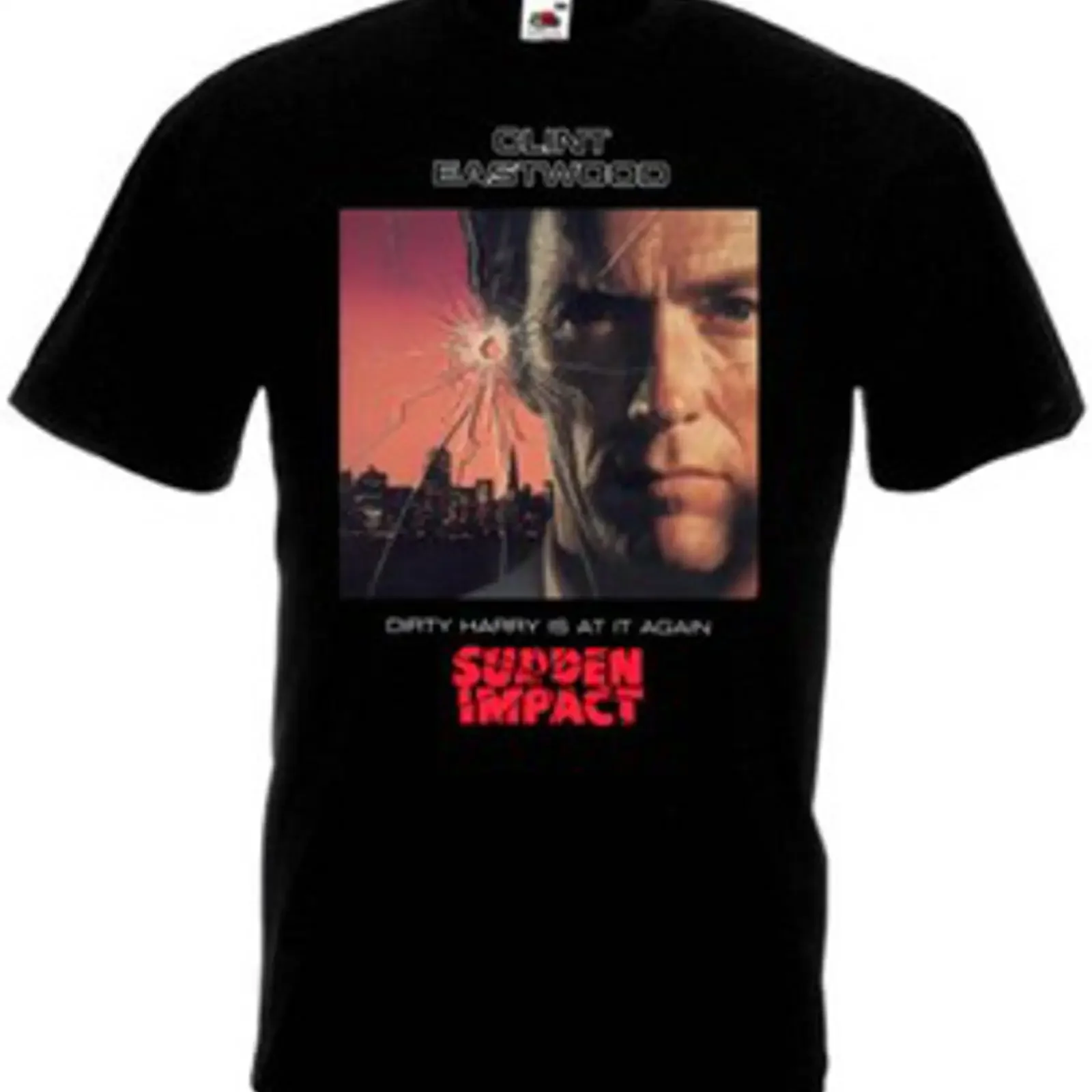 Camiseta Sudden Impact v2 Clint Eastwood 100 algodón negra todas las tallas S 5XL vintage Washed graphic streetwear Soft