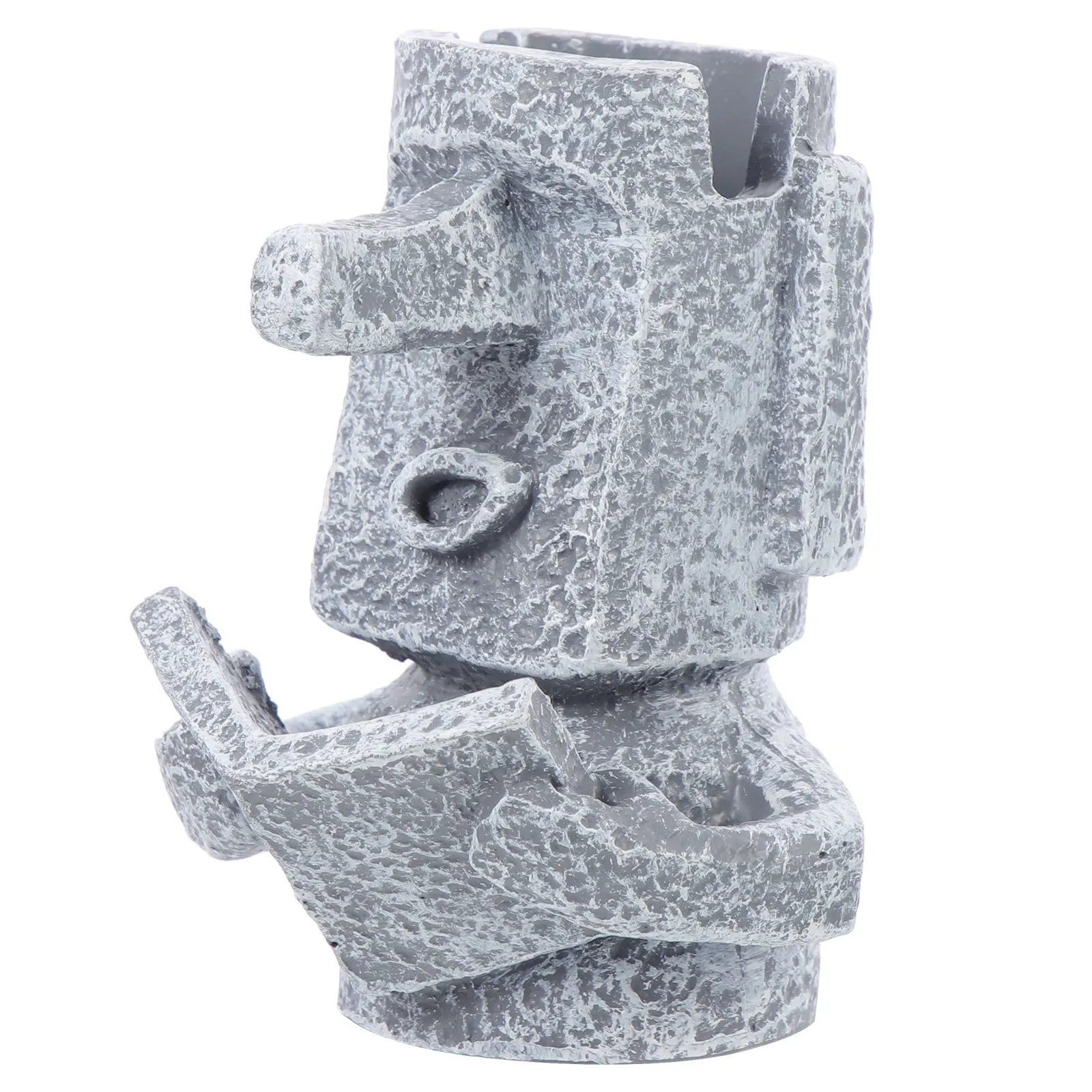 

Creative Moai Resin Pen Holder Pencil Organizer Desktop Storage Glasses Stand Office Home Decor Head Statue