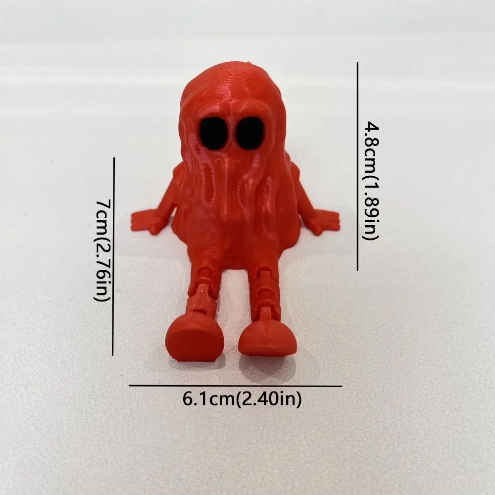Simpatico mini ornamento fantasma stampato in 3D PLA dipinto a mano Fantasma Fidget Giunti mobili Statua fantasma Decorazione festa di Halloween