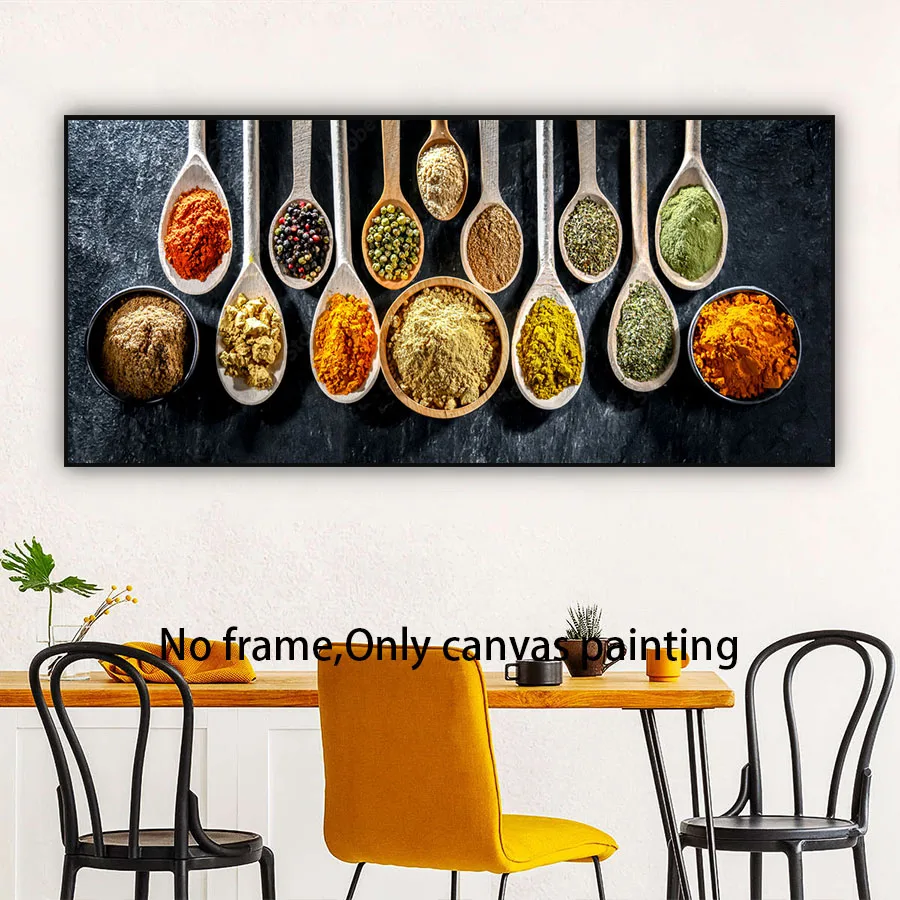 Still Life Chili Seasoning Food Poster And Prints,Nordic Wall Art Pictures, Canvas Painting For Living Room Home Decor No Frame