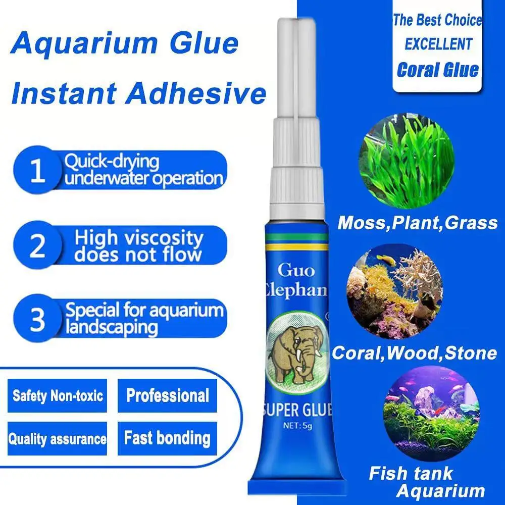 Aquarium Glue Instant Adhesive Multi-Purpose Aquarium Moss Glue for Plants And Cora Underwater Decorationls Instant Glue