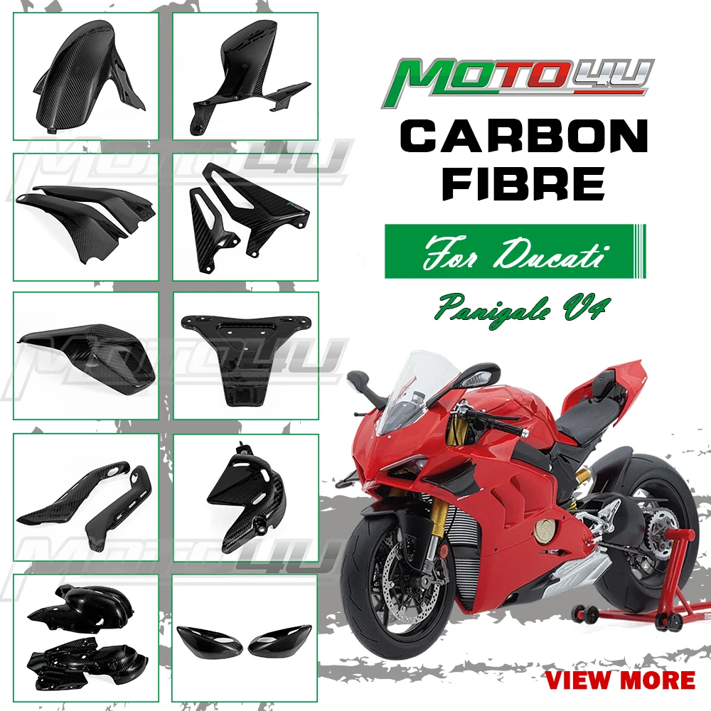 

Для Ducati Panigale V4 2018 2019 2020 2021, комплект обтекателя мотоцикла из 100% углеродного волокна, глянцевые защитные чехлы, модификация корпуса