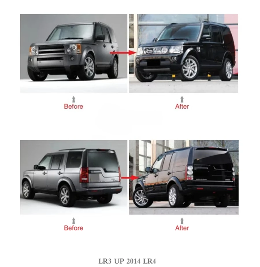 Brand New High Bumper Bodykit Upgrade Facelift for Discovery 3 LR3 Discovery 4 LR4 2014 Screw-On Perfect Fitment