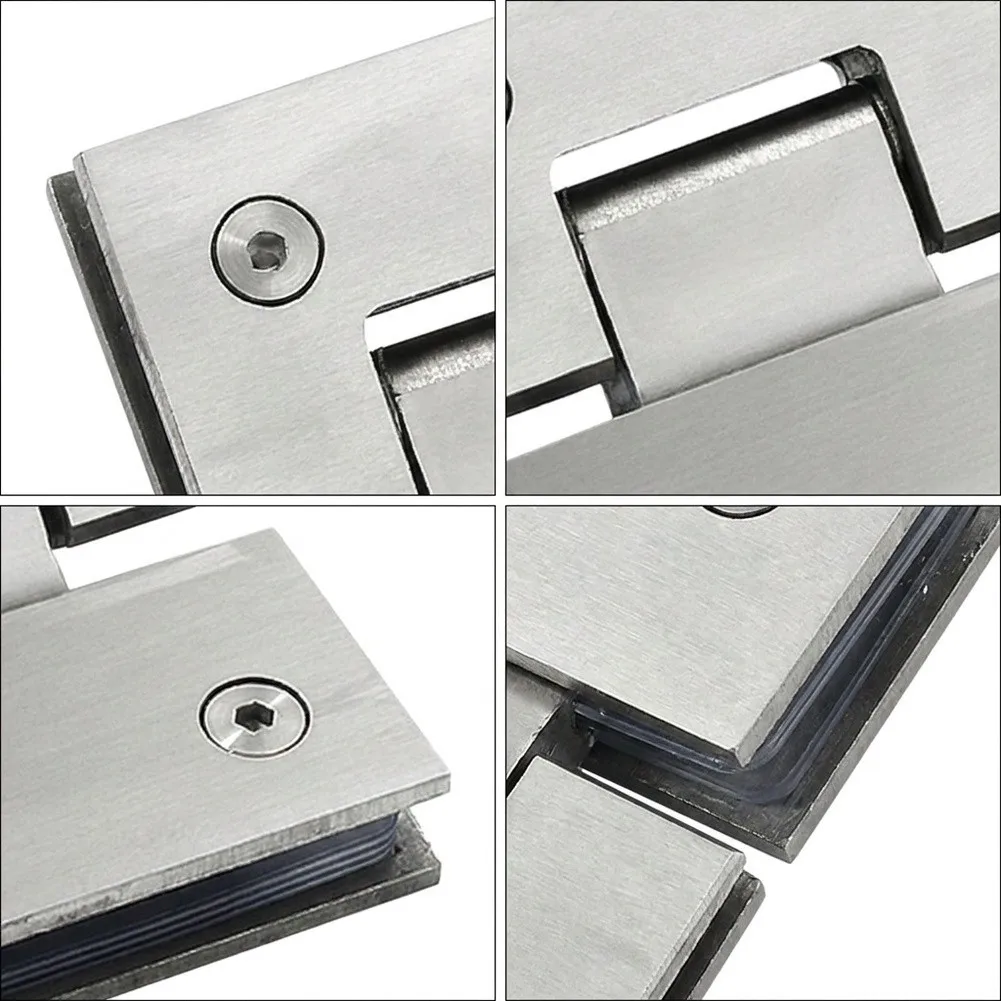For Frameless Glass Shower Door Hinge 135 Degree Opening Angle SUS 304 Rust Resistant for Wet Bathroom Environments