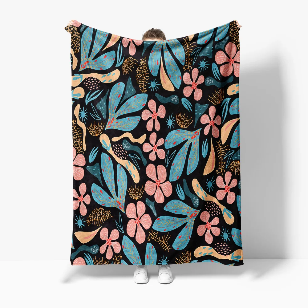 

Милое одеяло с цветочным принтом, мягкое пушистое одеяло для детей, девочек-подростков, украшение для спальни, подарок