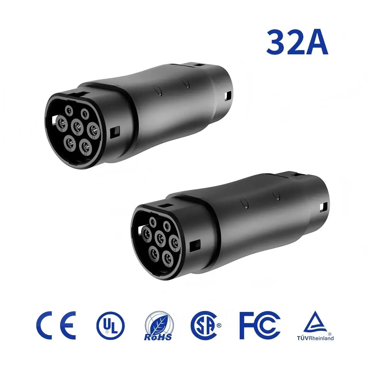 Gb_t To Type2 Ac Adapter 3 Phase 240v Type2 Gbt Ev Charger Electric Car Charger Adaptor