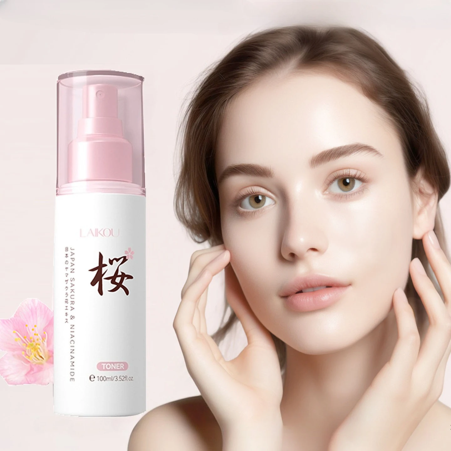 Laikou Cherry Blossom Niacinamide Cleansing Mousse Gentle Cleansing Moisturizing Hydrating Not Tight Even Skin Tone Skincare