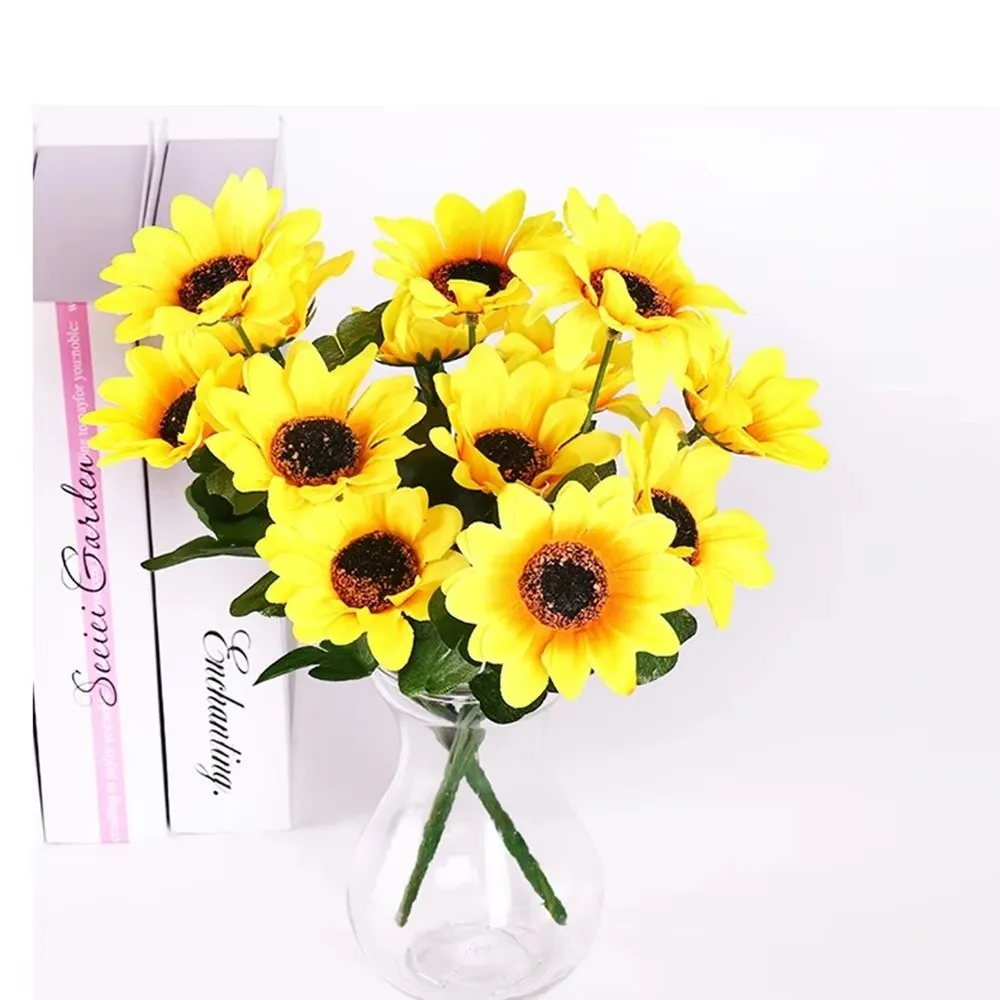 

1/7-Head Sunflower Bouquet Silk Small Bundle Simulation Flowers Soft Realistic Artificial Flowers Valentine's Day Gift