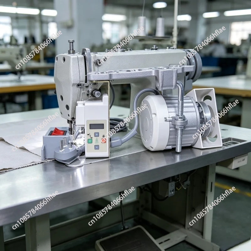 750W Brushless Silent Servo Motor 220V, Energy Saving Motor for Flatbed Double Needle Edge Trimming Sewing Machine