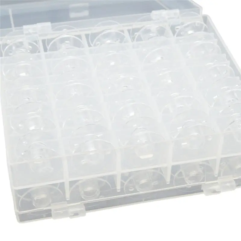 AEE8-Sewing Machine Bobbin, Universal Sewing Bobbins Plastic Sewing Machine Bobbin With Storage Box