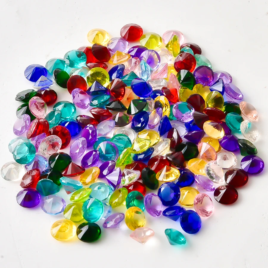 50/100Pcs Random Round Mini Birthstone Floating Charms