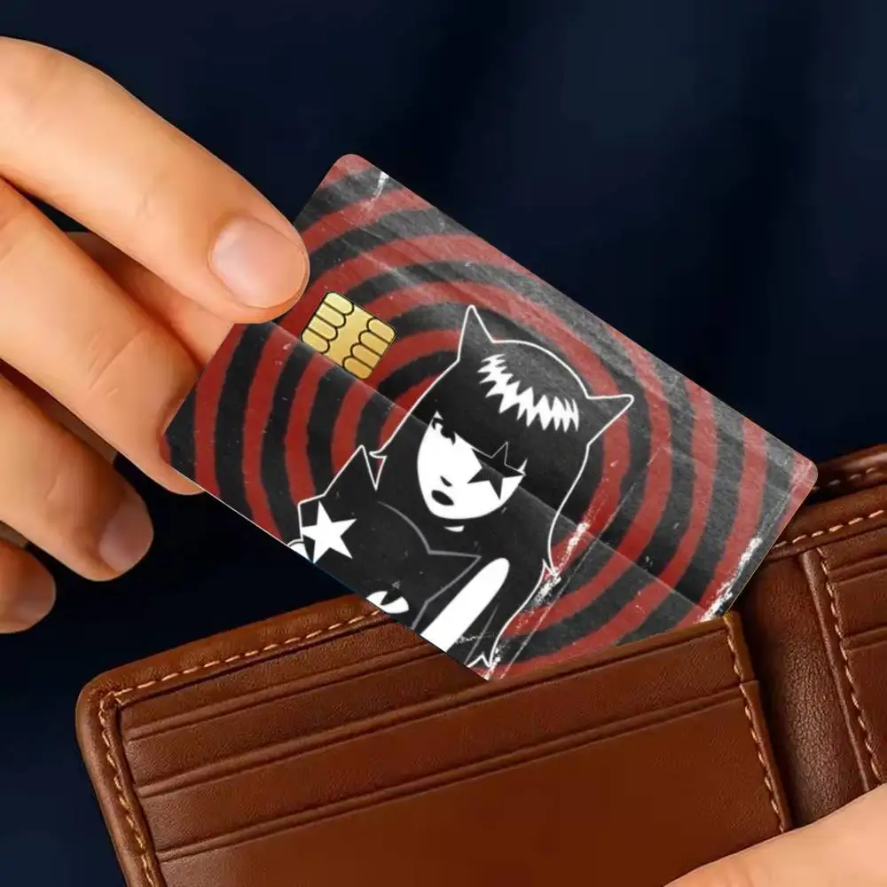 Art Of E-Emily The Strange HD Waterproof Card Skins Protective Stickers for Credit Bank Game Cards