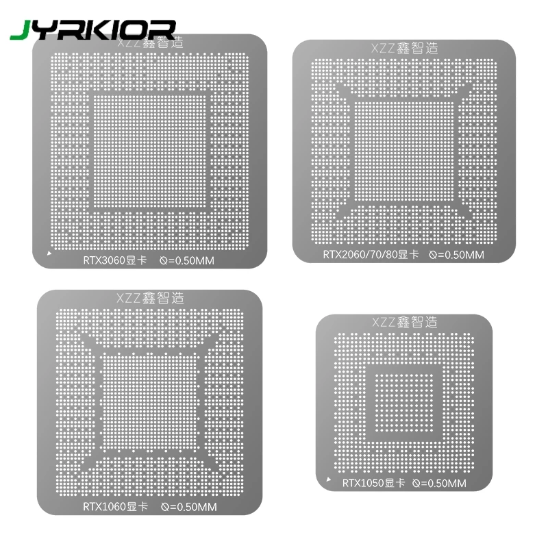 XZZ RTX 1050/1060/2060/2070/2080/3060 بطاقة الرسومات بغا rebيعادل الاستنسل إنتل/ NVIDIA/ ATI رقائق الفيديو قالب القصدير شبكة فولاذية