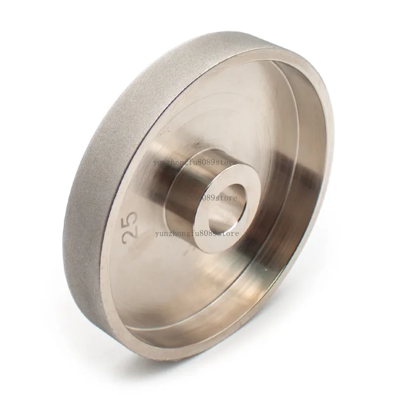 150mm Double-Sided Diamond Grinding Wheel - 80/150/240/320/400 Grit - For Metal, Jade, Gemstone, Alloy Polishing (25.4mm Bore)