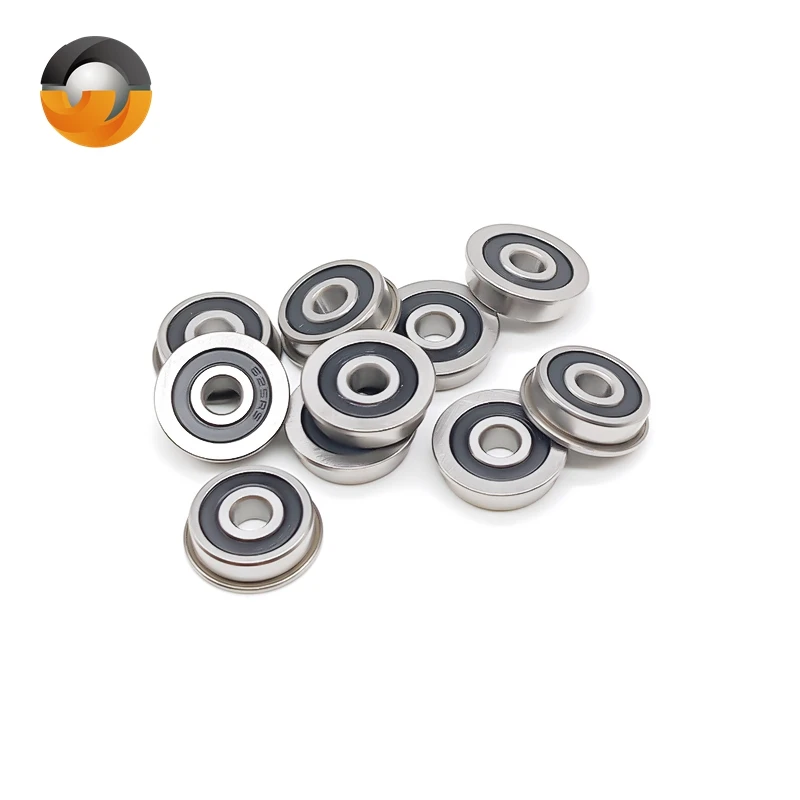 10PCS Flanged Ball Bearing F624RS 4X13X5mm Miniature Deep Groove Ball Bearing for RC Car Small Motor High Speed Low Noise ABEC-7