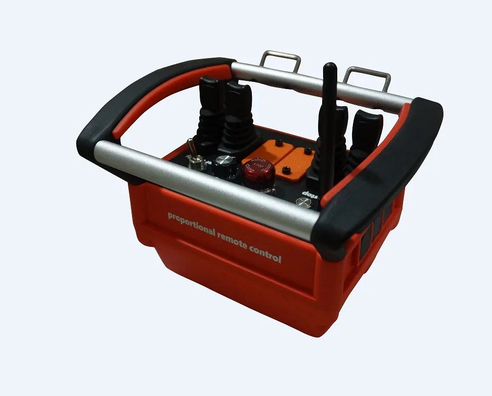 For^-Wireless Crane Hydraulic Valve Remote Control with 4 Joysticks 8-35V Waterproof Polymer Lithium Carton Plastic Motor/.
