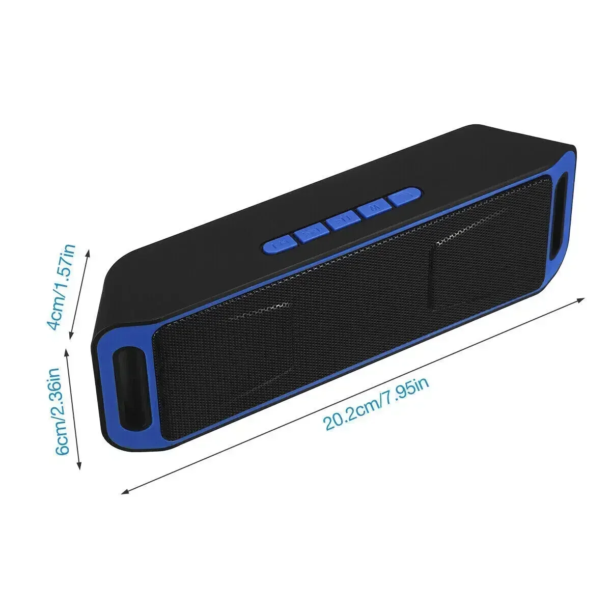 Mini-luidsprekerversterker Stereo Subwoofer Luidspreker TF/FM-radio USB Ingebouwde microfoon Dubbele bas