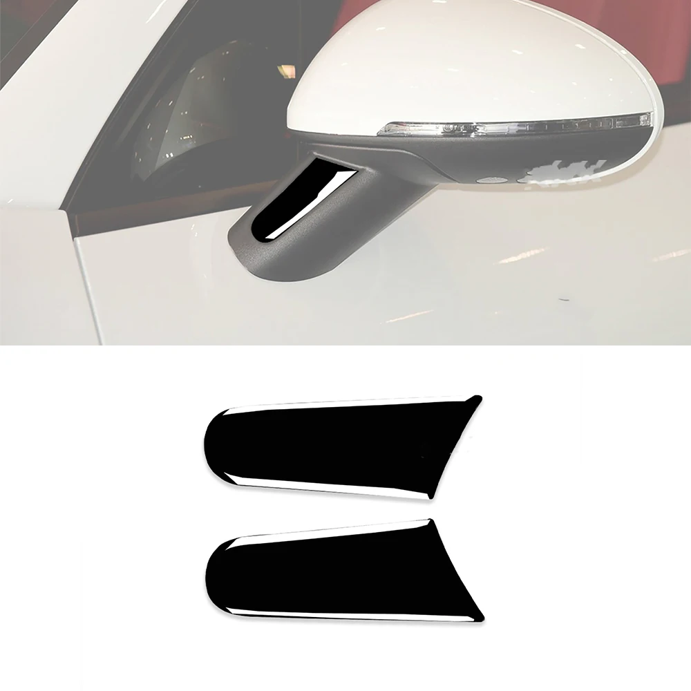 Front Side Rear View Mirror Decoration Cover Sticker for MACAN 2014 2015 2016 2017 2018 2019 2020 2021 Car Accessories ABS Black