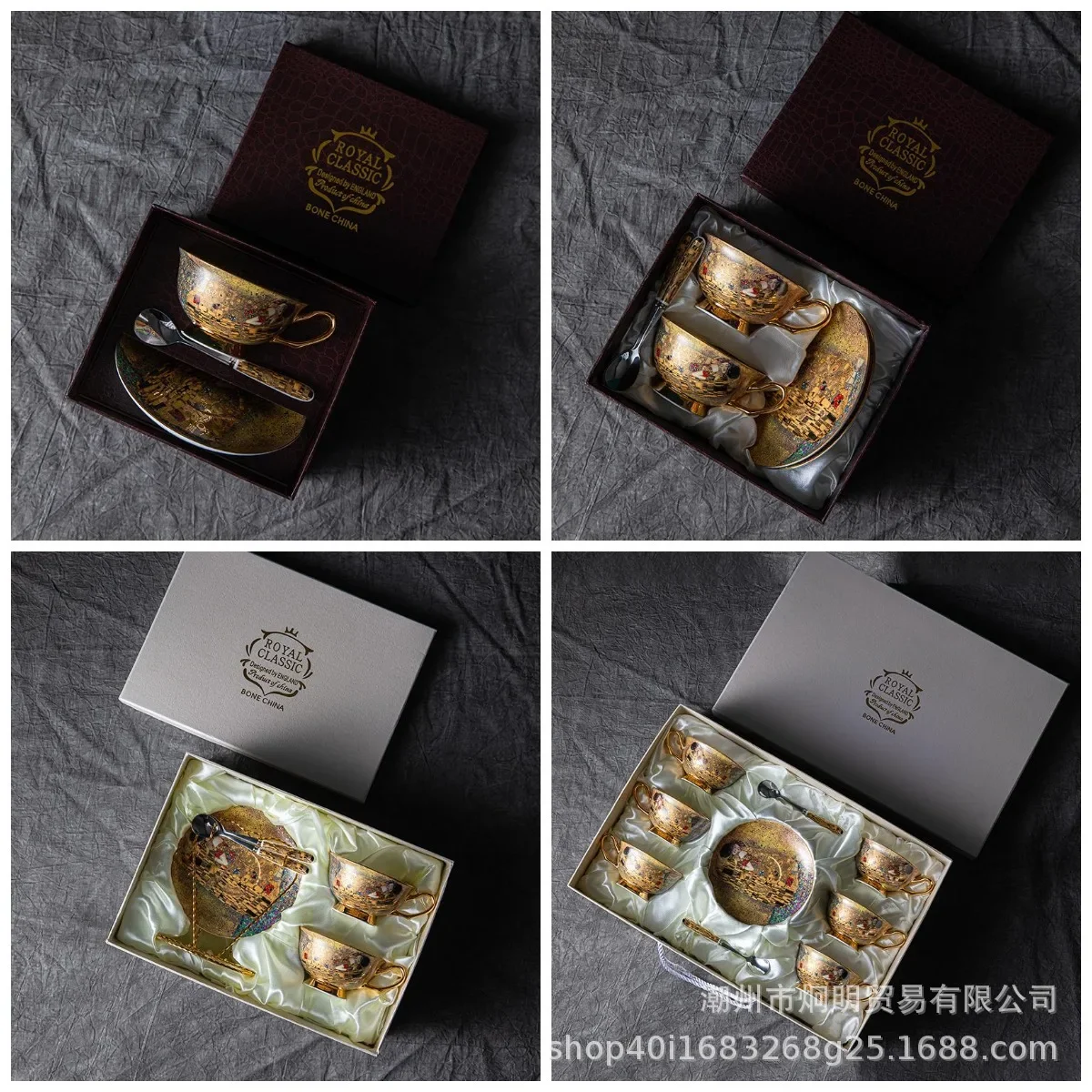 Elegant European Bone China Coffee Mug Ceramic Cup Saucer Spoon Set English Afternoon Tea Cup Household
