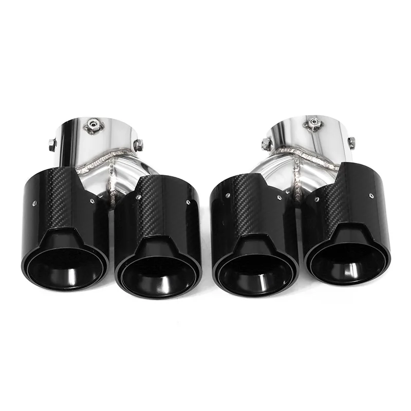 Quad carbon fiber uitlaatsierstukken voor BMW G22 G23 M440i G20 M340i G42 M240i 2021+ Dubbele M Performance uitlaat eindpijpen