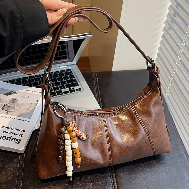 Borsa a tracolla trapuntata da donna di lusso 2025, tracolla con manico superiore di ispirazione retrò, shopper casual multifunzionale per il fine settimana e i viaggi ​