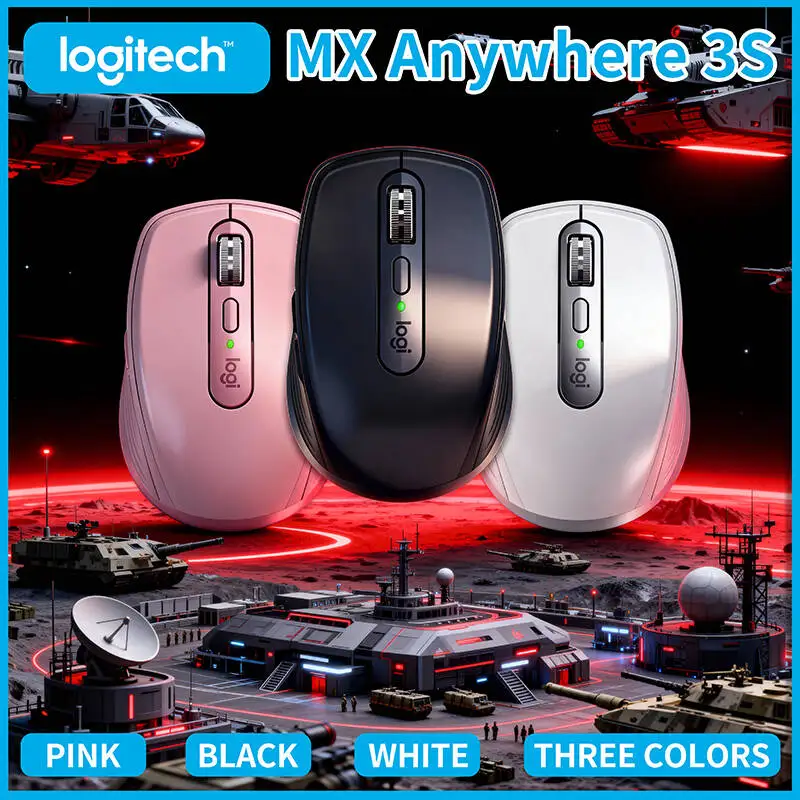 

Logitech MX Anywhere 3S Ergonomic Portable Mouse, Ultra-Quiet Operation, High-Precision Sensor