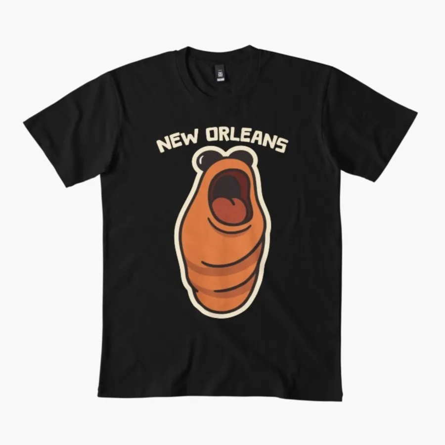 

Marcus the Worm New Orleans T-shirt For Men Women 100% Cotton T Shirts Short Sleeve Tops 1217-3