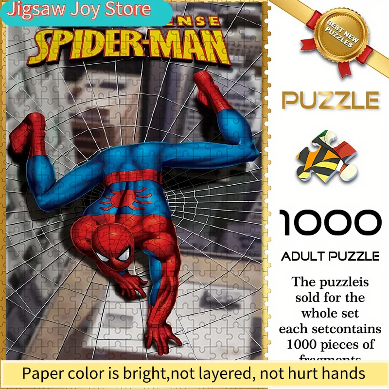 

of Marvel-Themed Seamless Puzzles Z10.11-29, Featuring a Classic Spider-Man Web Design - Durable Thick Puzzle, Perfect for Adu