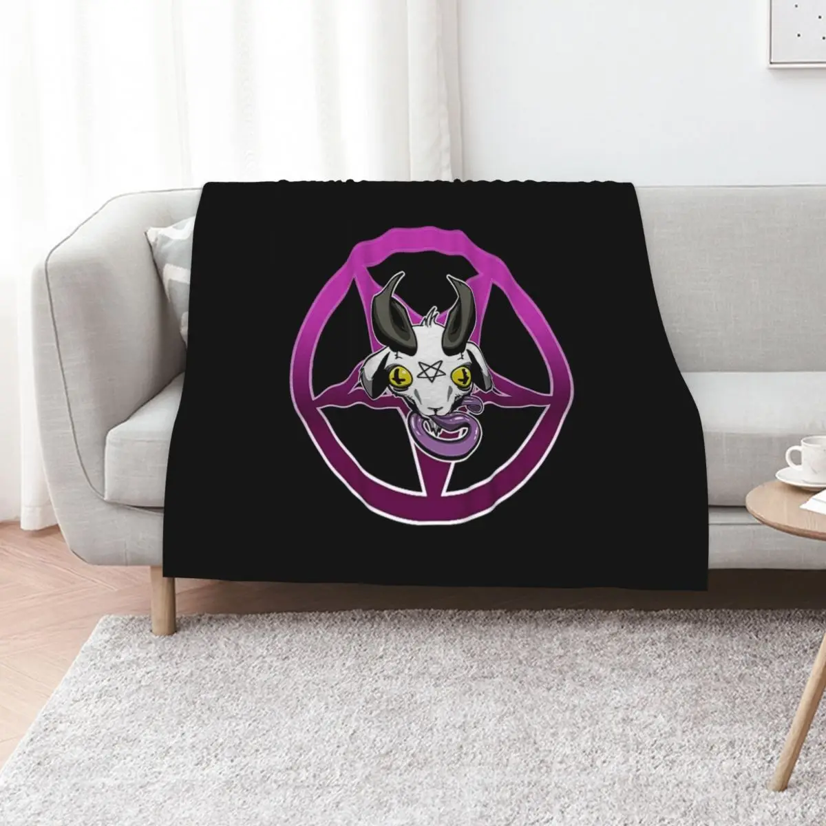 The Pentagram GOAT Pink T-Shirt Throw Blanket Tourist Beautifuls blankets ands manga for sofa Luxury Designer Blankets