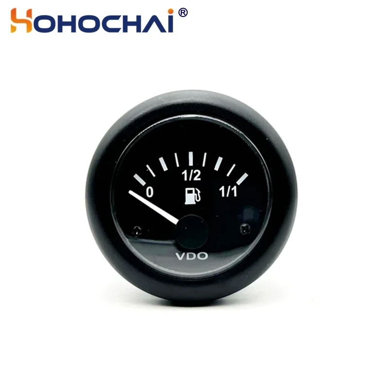 VDO Type Fuel Gauge 12V 24V For Diesel Generator sets, Car Engineering Machinery Installation Size 52mm