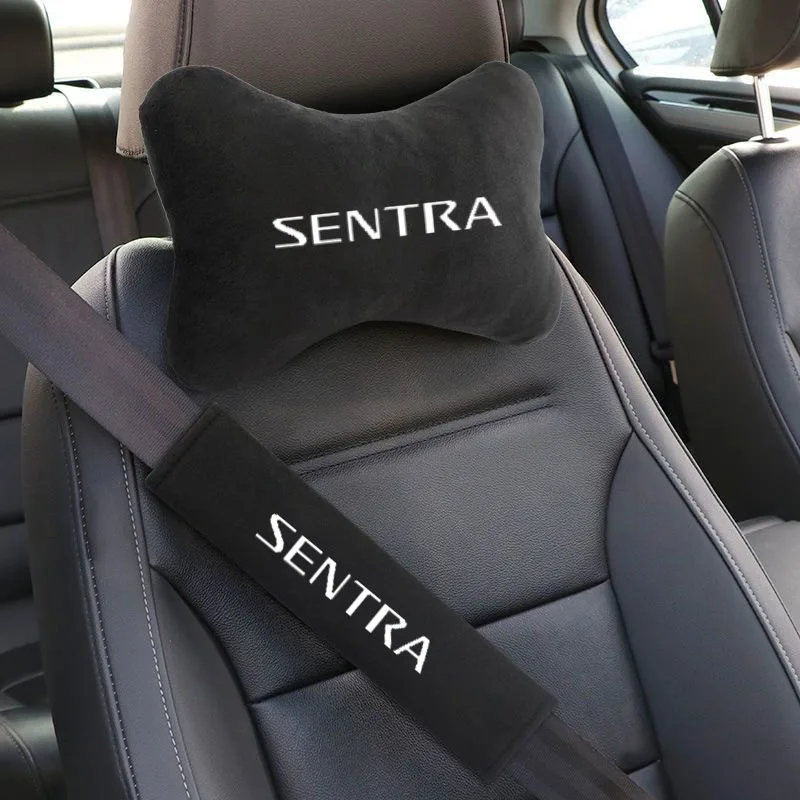 

Car Headrest Ultra Soft Pillow Car Rest Headrest Car Seat Belt Cover Shoulder Strap for SENTRA Auto Accessories