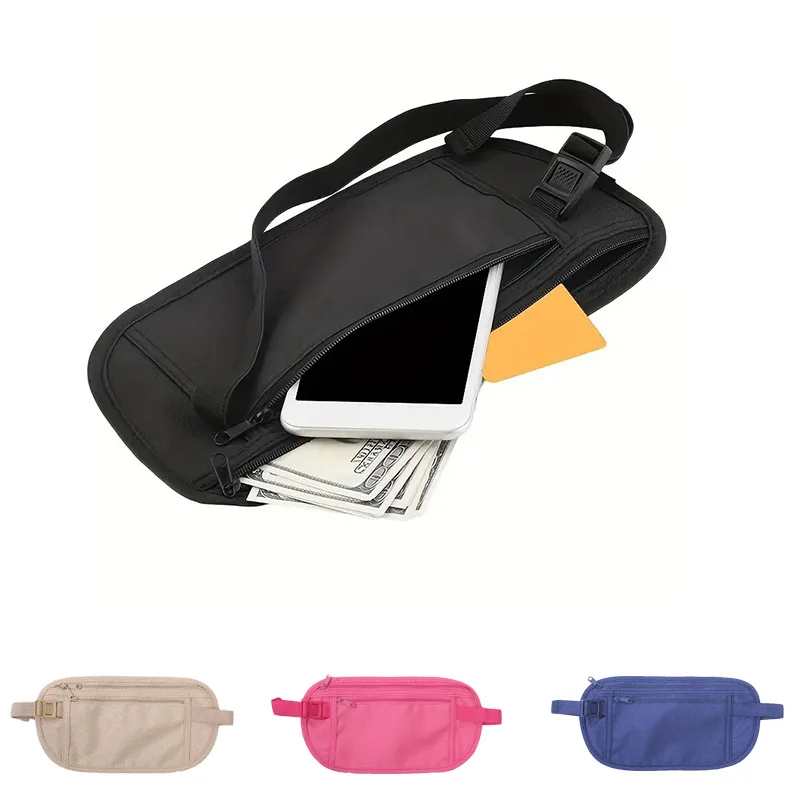 Riñonera antirrobo de viaje, bolsa de teléfono deportiva Invisible ultrafina para correr, bolsa de ciclismo impermeable multifuncional para hombres y mujeres