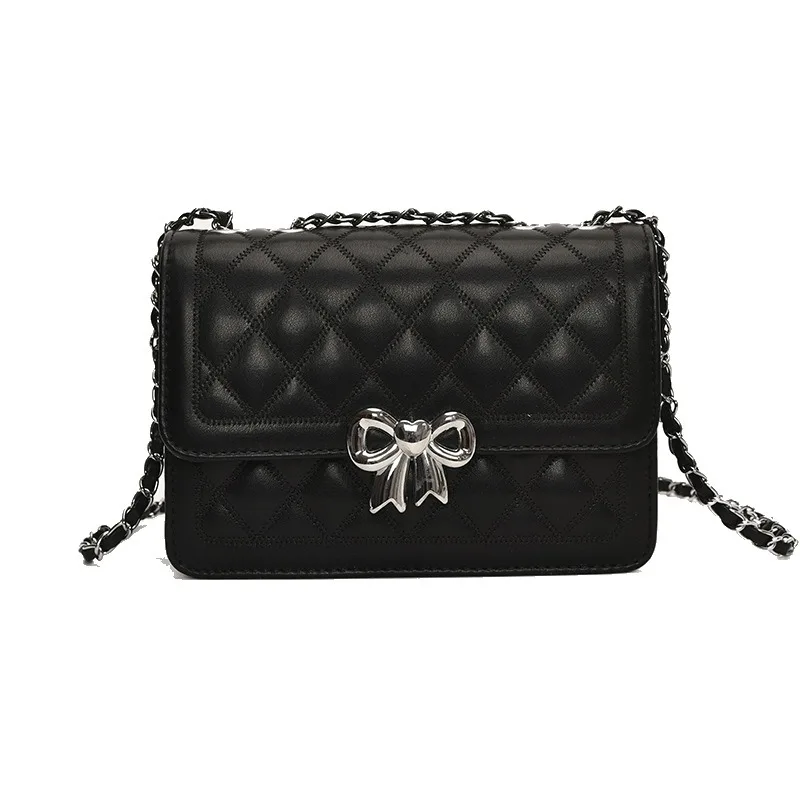 Xiaoxiangfeng المعين سلسلة حقيبة الموضة البسيطة المرأة 2025 صيف جديد الراقية رسول حقيبة مربعة صغيرة #5