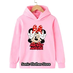 Mickey Mouse Sweatshirt Minnie Mouse Hoodie Kids Children Hoodies Autumn Fashion Boys Sweatshirts Girls Boys Clothes 3-14Years