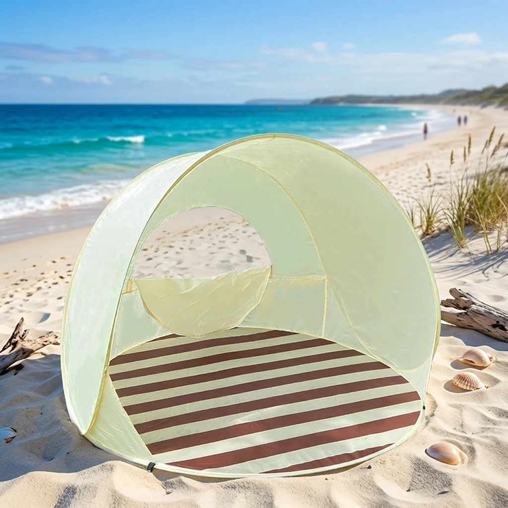 

Pop Up Tent For 2-3 Person Instant Tent Waterproof Beach Tent Quick Setup Lightweight Portable for Outdoor Camping